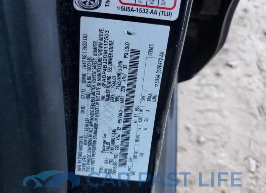 3FADP4BJ2DM117503# 10