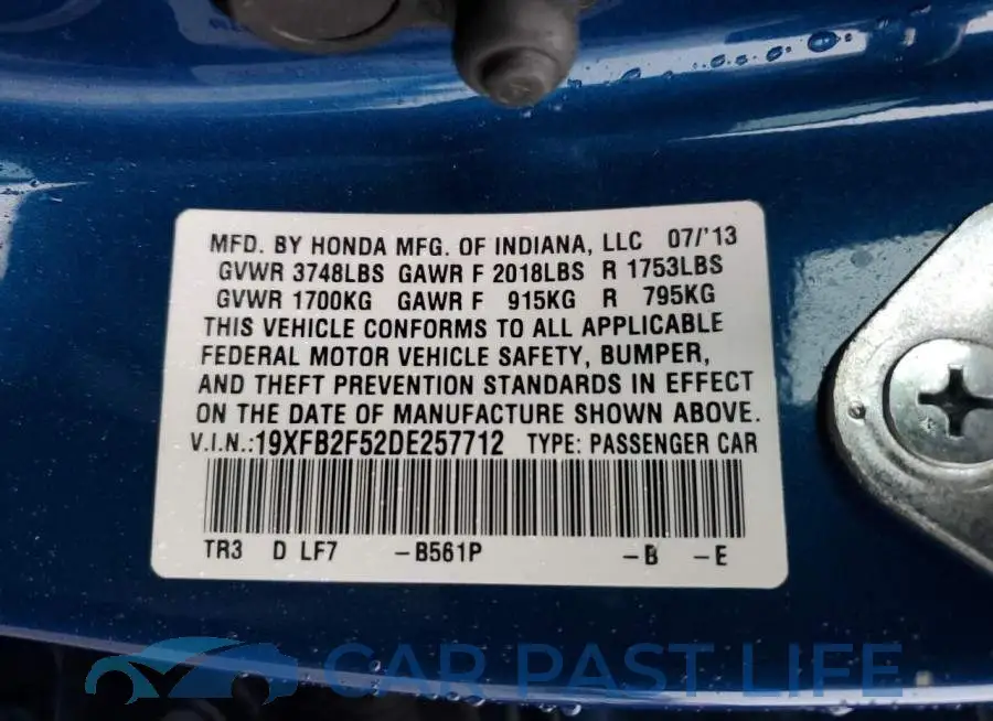 19XFB2F52DE257712# 12