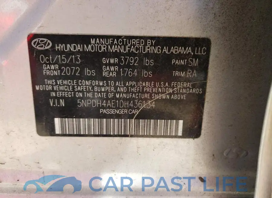 5NPDH4AE1DH436134# 10