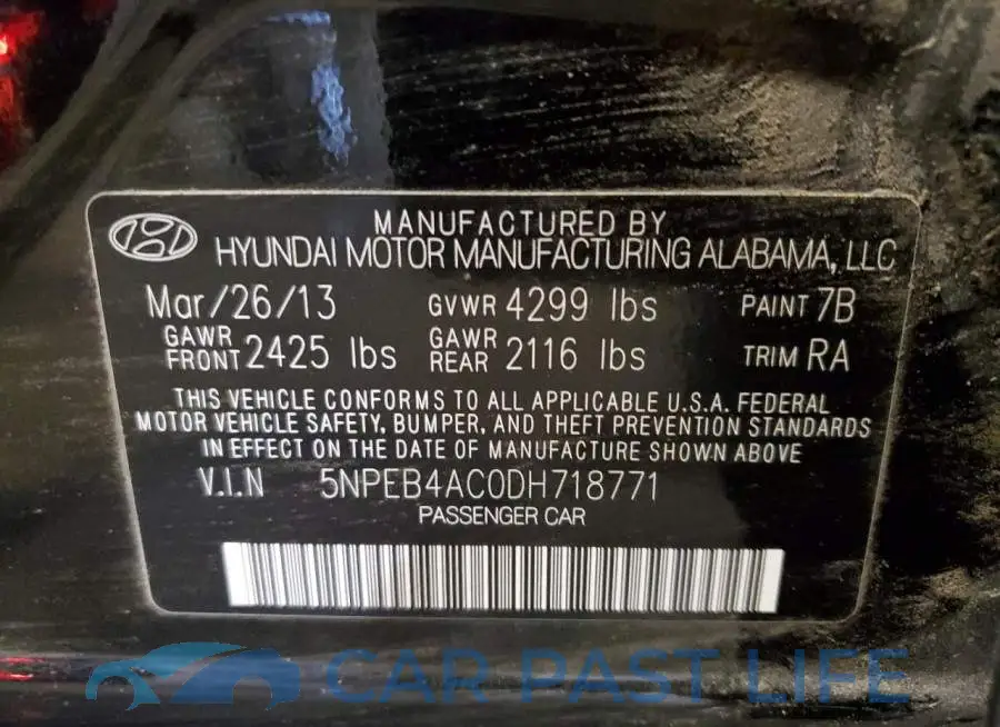 5NPEB4AC0DH718771# 10