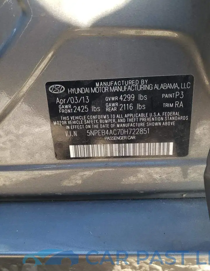 5NPEB4AC7DH722851# 12