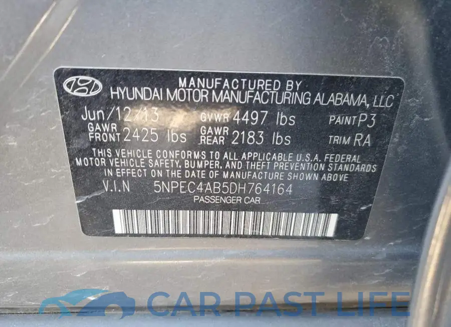 5NPEC4AB5DH764164# 12