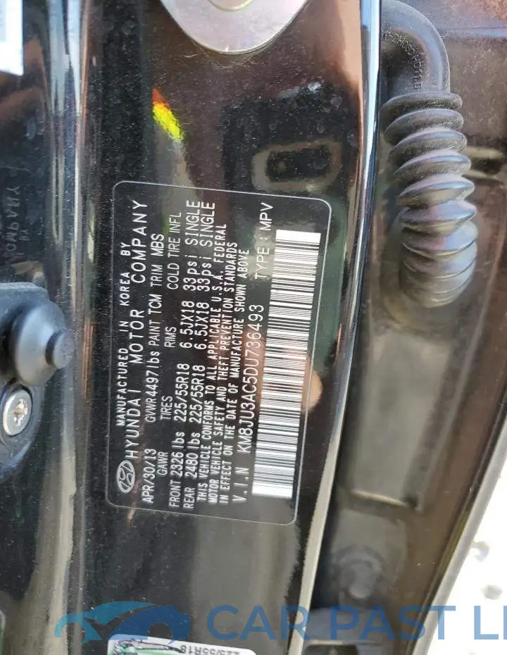 KM8JU3AC5DU736493# 13