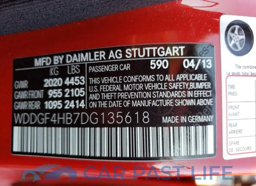 WDDGF4HB7DG135618# 13