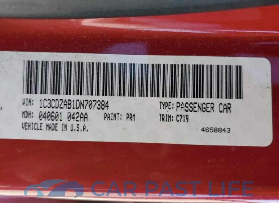 1C3CDZAB1DN707384# 10