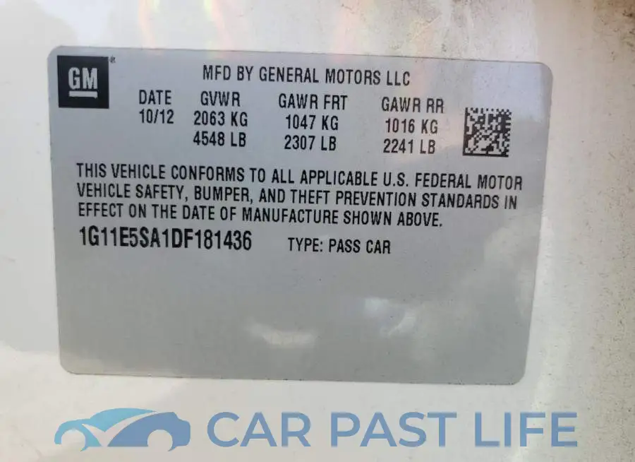 1G11E5SA1DF181436# 13