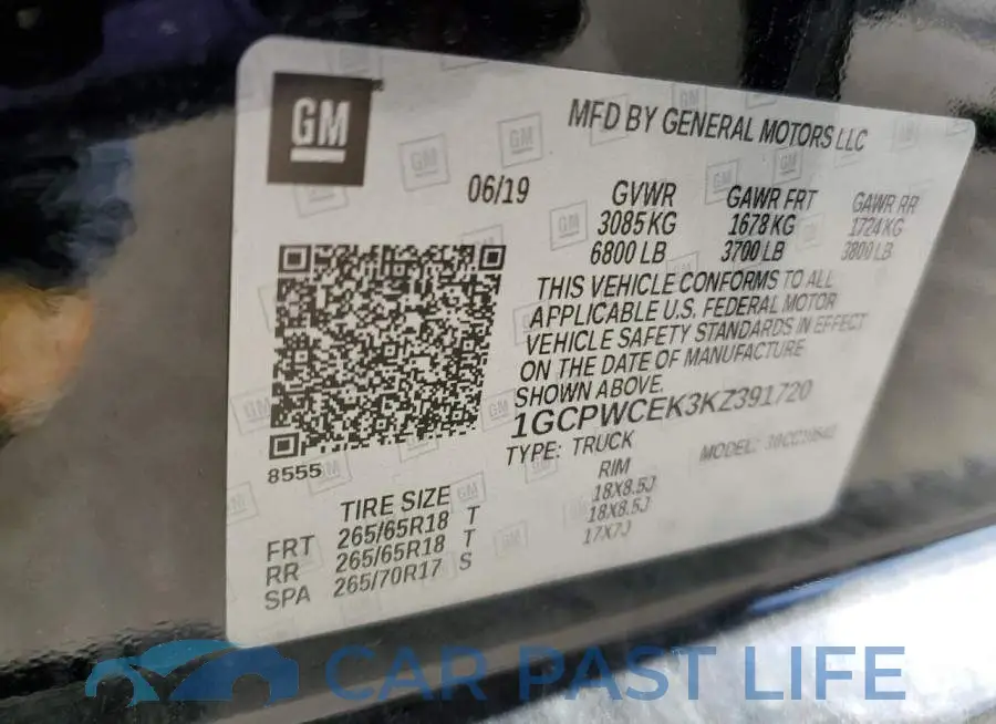 1GCPWCEK3KZ391720# 10
