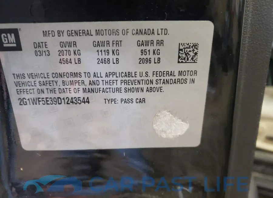 2G1WF5E39D1243544# 10