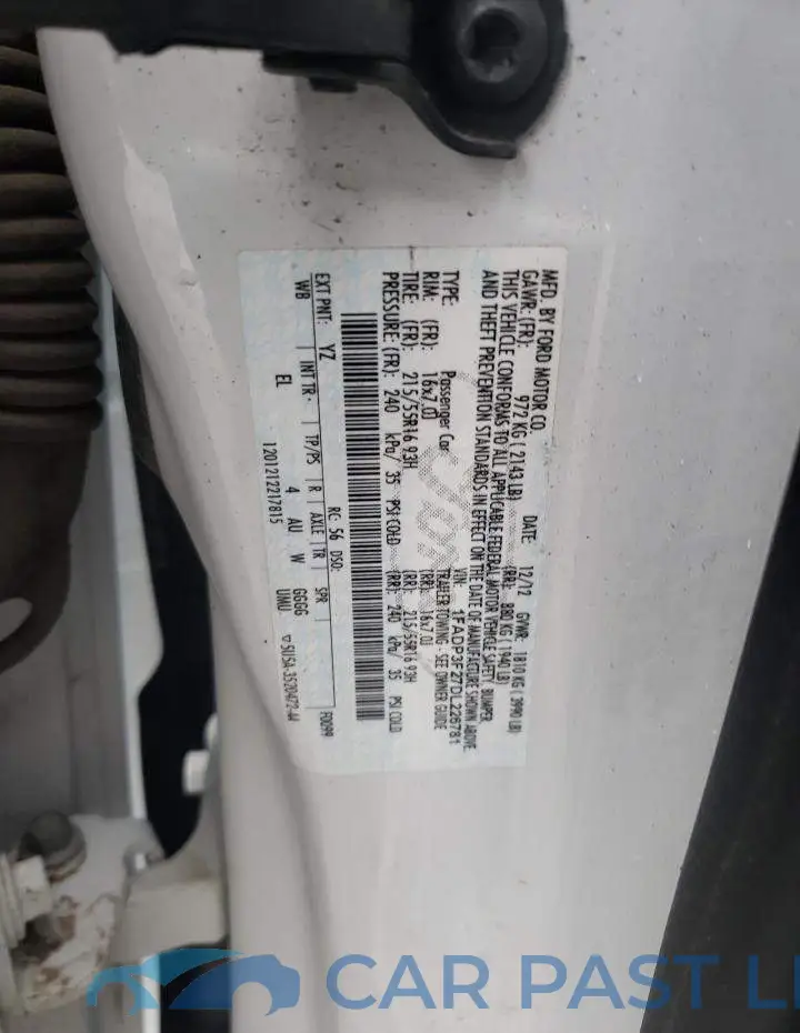 1FADP3F27DL226781# 12