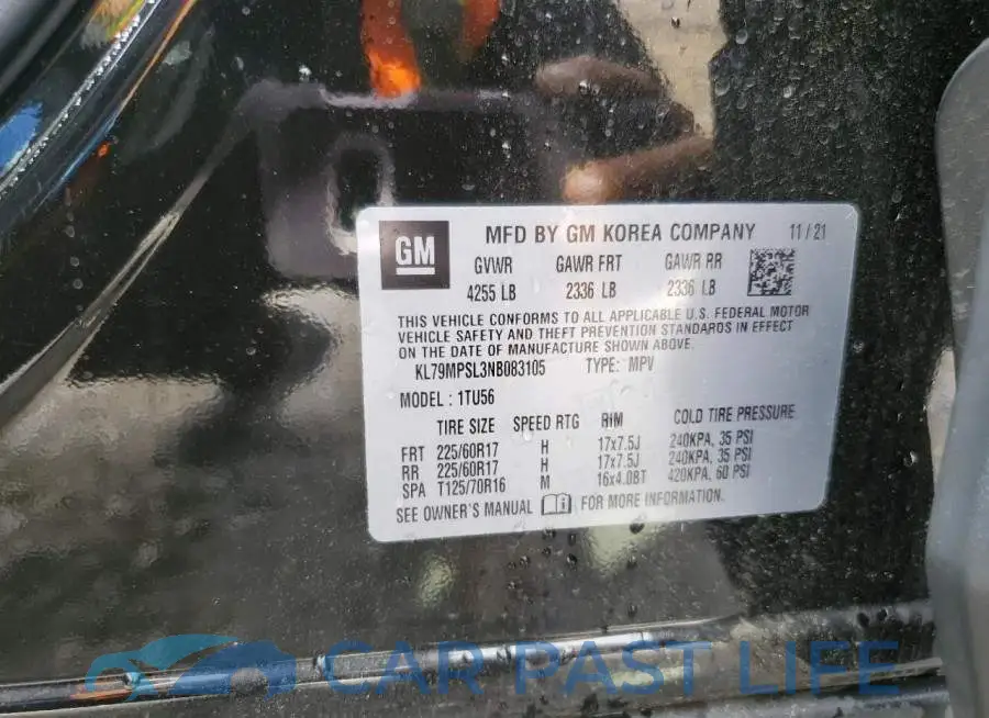 KL79MPSL3NB083105# 10