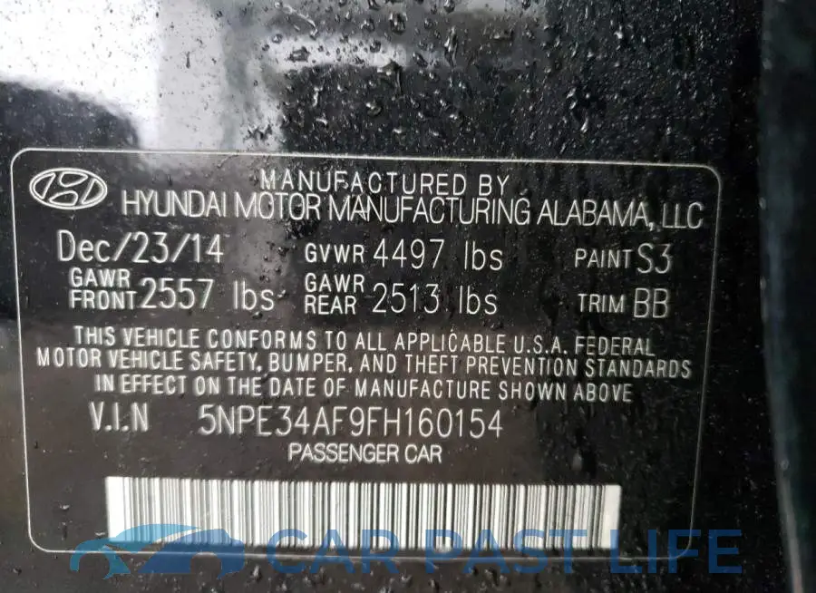 5NPE34AF9FH160154# 10