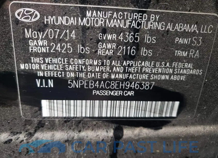 5NPEB4AC8EH946387# 10