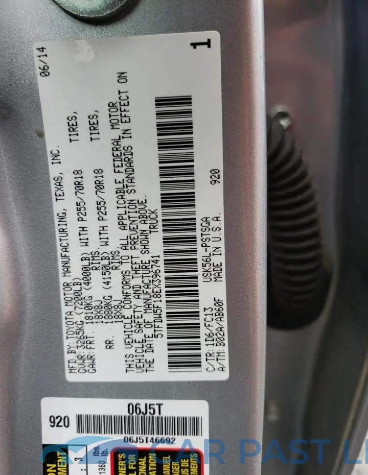 5TFDW5F18EX396741# 12