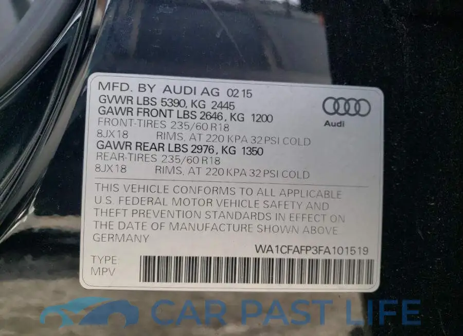 WA1CFAFP3FA101519# 14