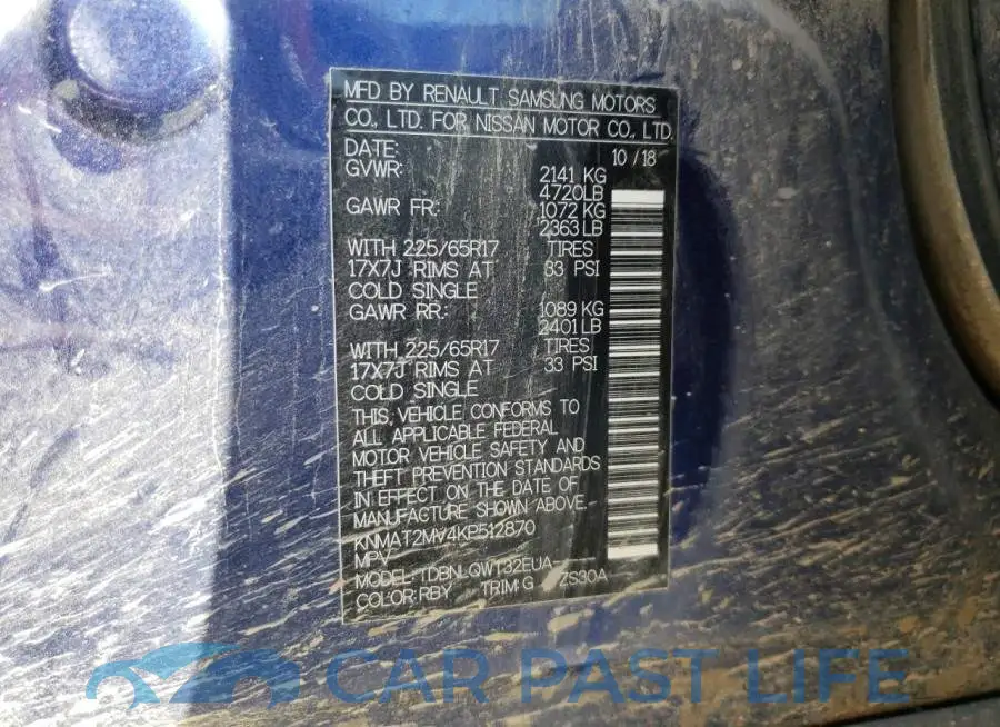 KNMAT2MV4KP512870# 10