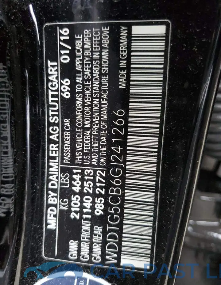 WDDTG5CB6GJ241266# 12
