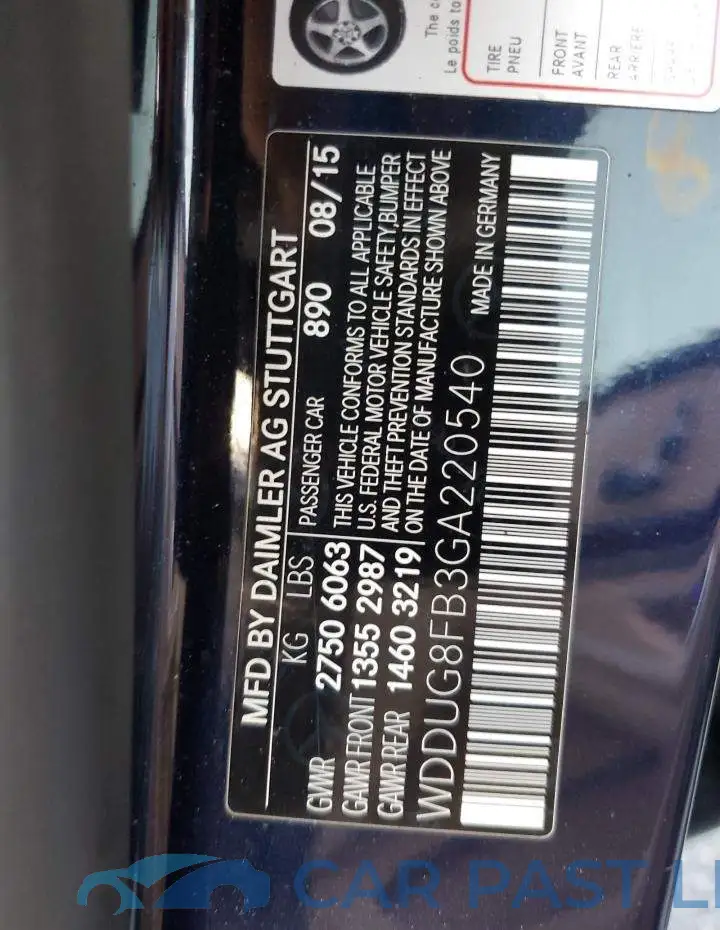 WDDUG8FB3GA220540# 10