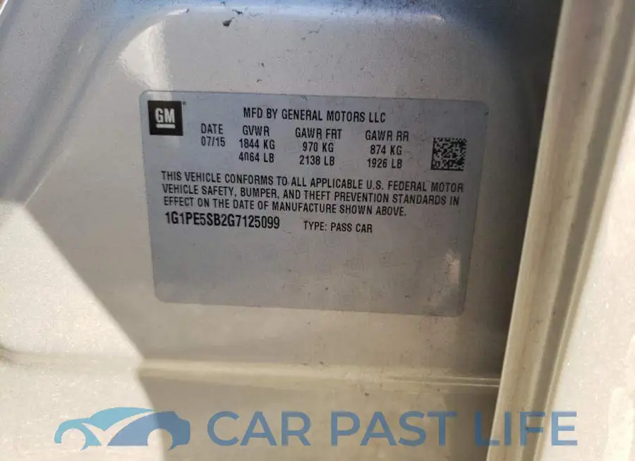 1G1PE5SB2G7125099# 12