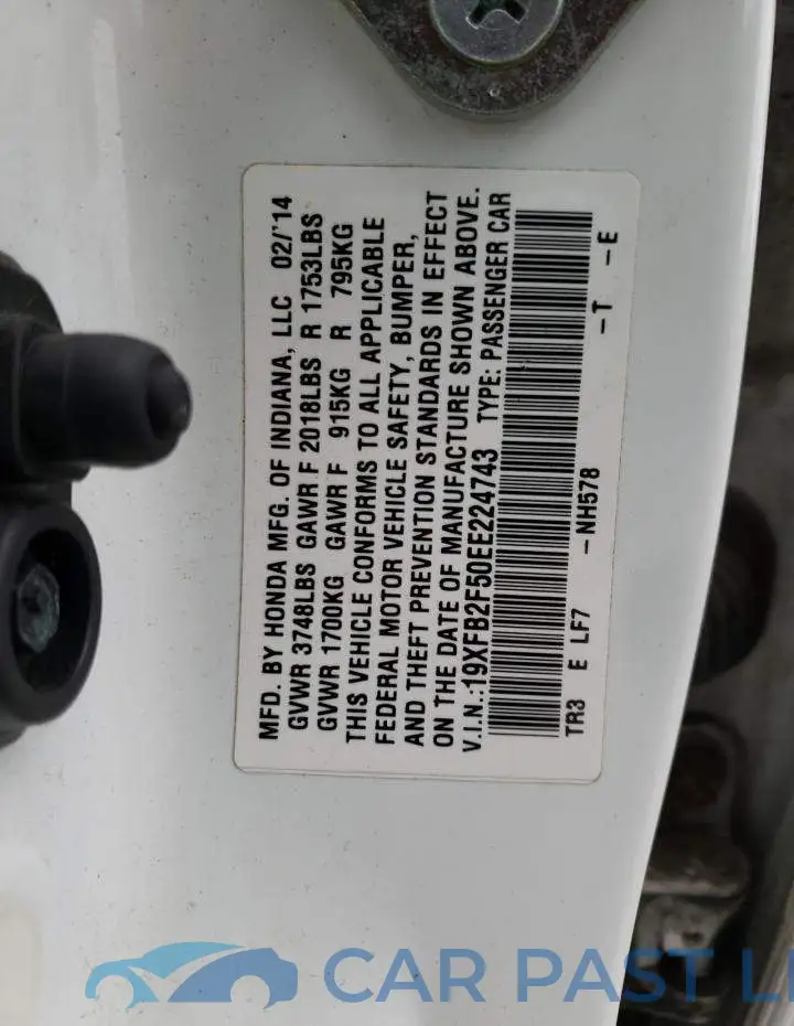 19XFB2F50EE224743# 12