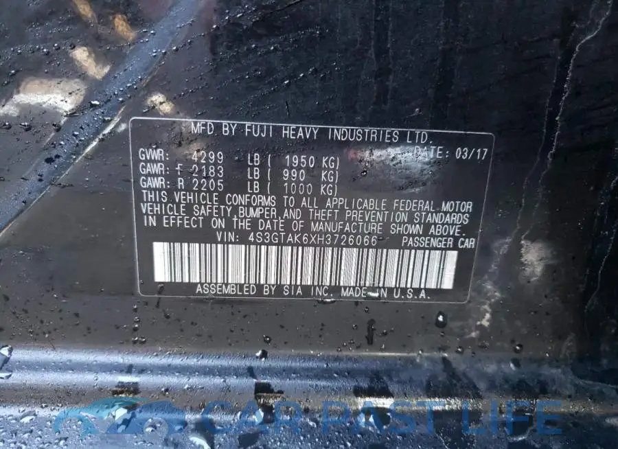 4S3GTAK6XH3726066# 12