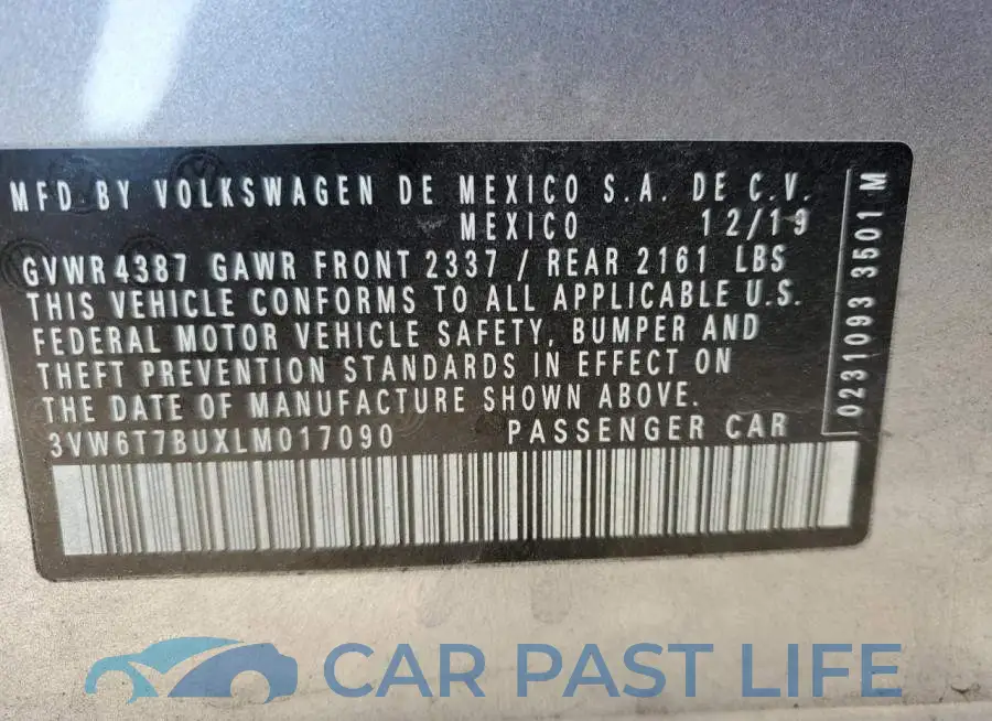 3VW6T7BUXLM017090# 10