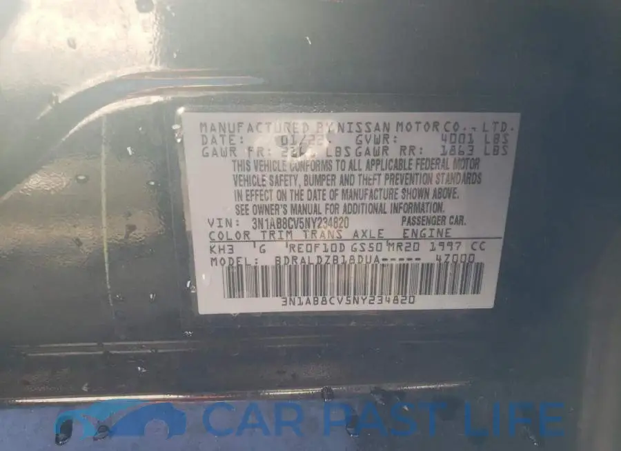 3N1AB8CV5NY234820# 10