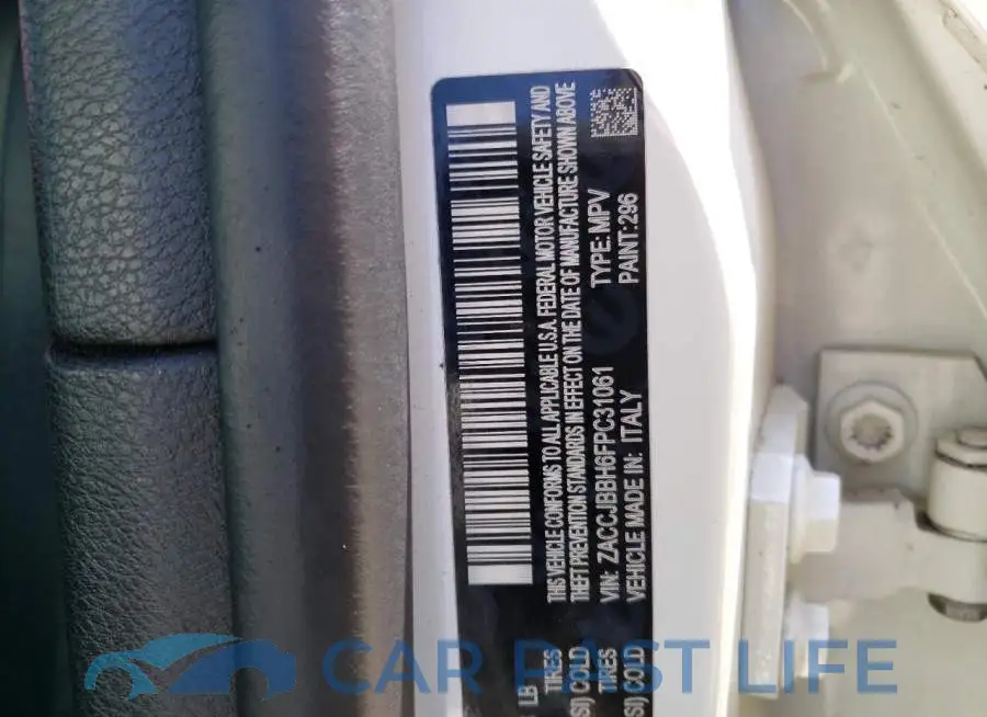 ZACCJBBH6FPC31061# 10