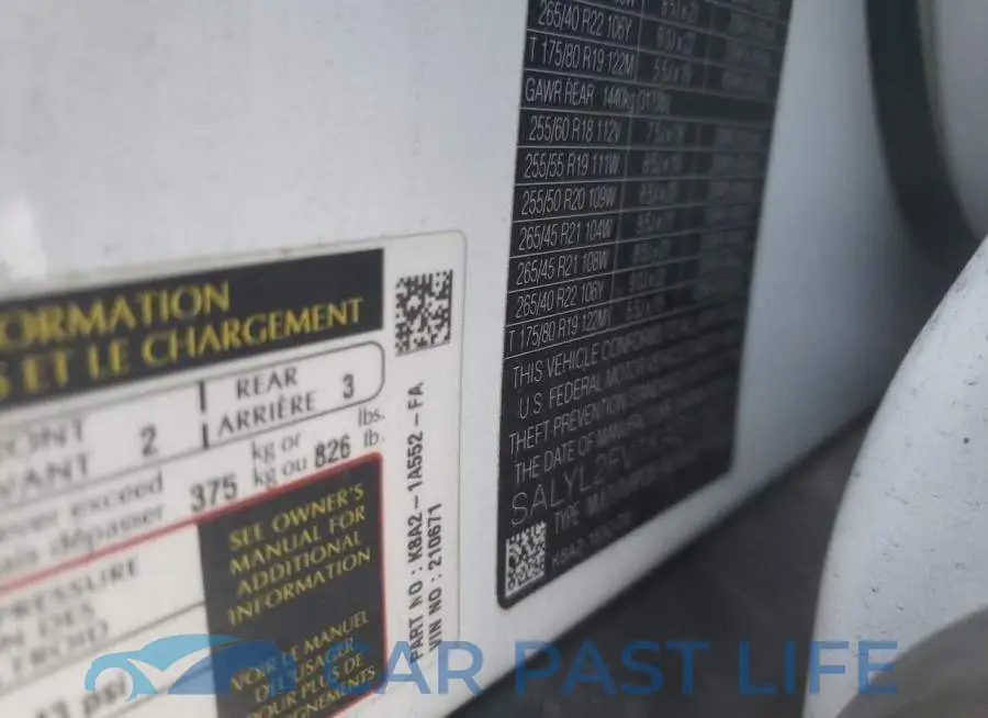 SALYL2FV1KA210671# 13