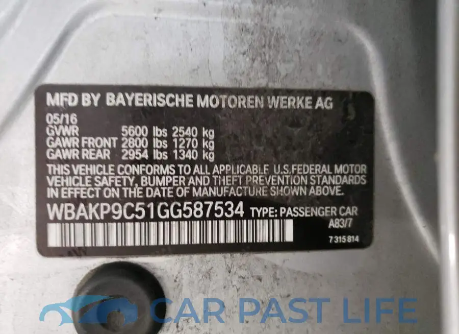 WBAKP9C51GG587534# 12