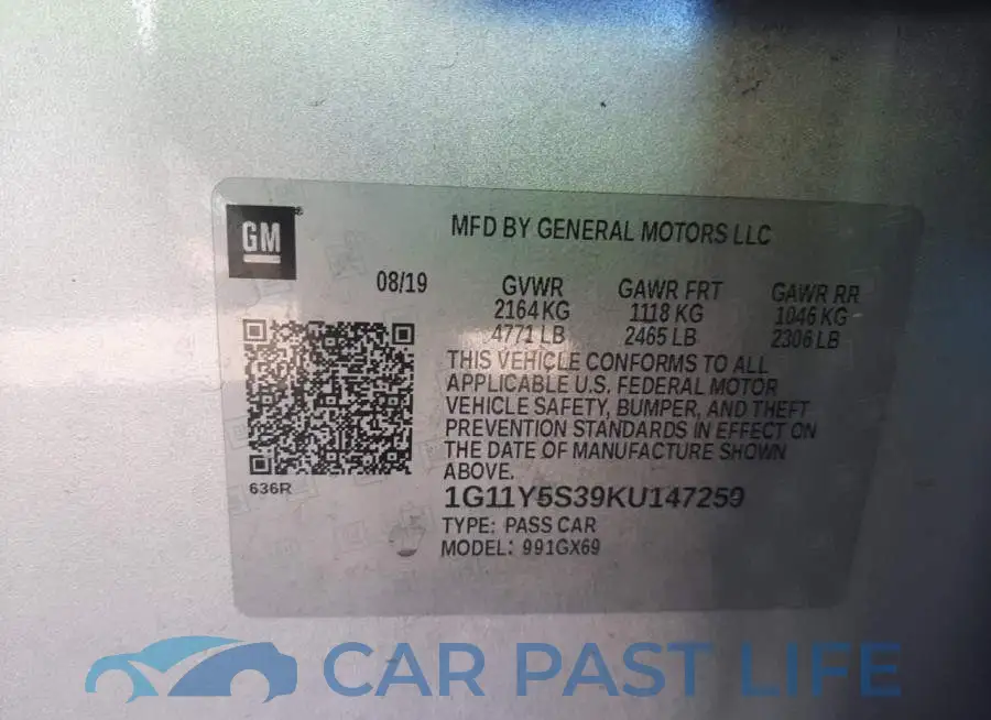 1G11Y5S39KU147259# 13
