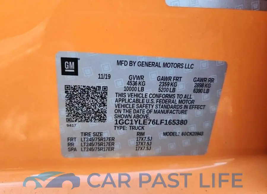 1GC1YLE76LF165380# 15