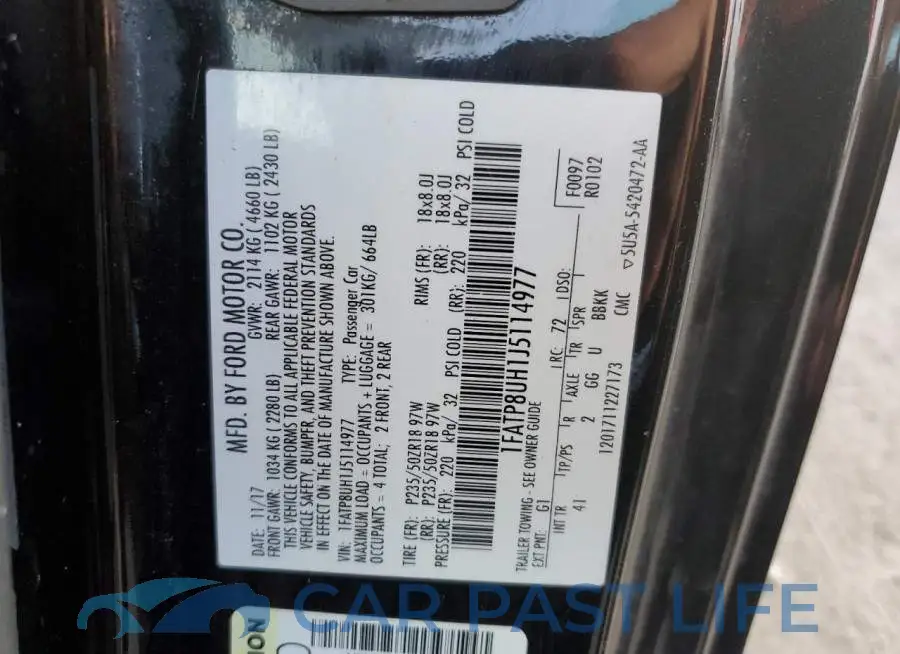 1FATP8UH1J5114977# 12