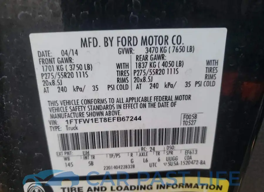 1FTFW1ET8EFB67244# 13