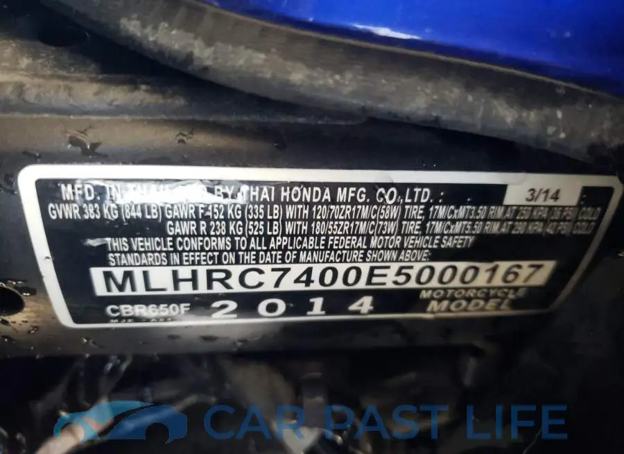 MLHRC7400E5000167# 10