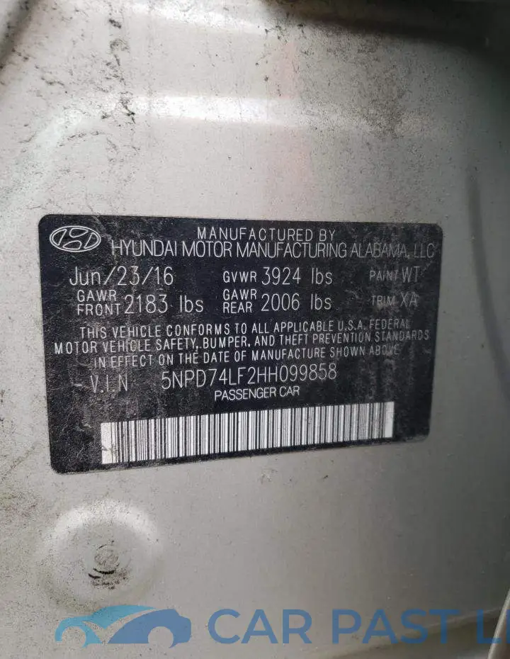 5NPD74LF2HH099858# 10