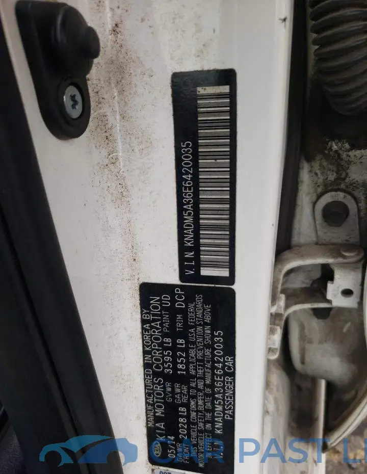 KNADM5A36E6420035# 12