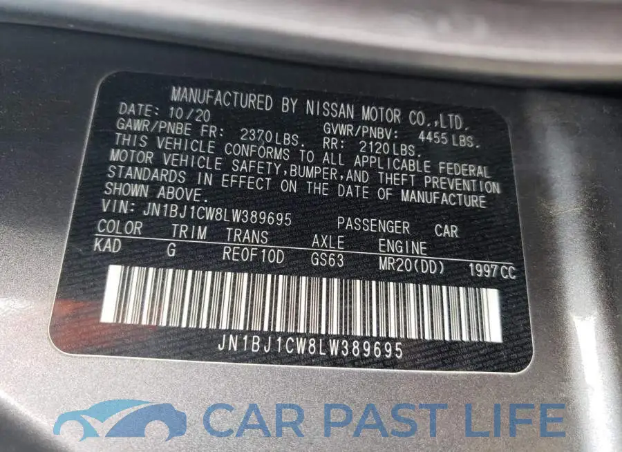 JN1BJ1CW8LW389695# 13