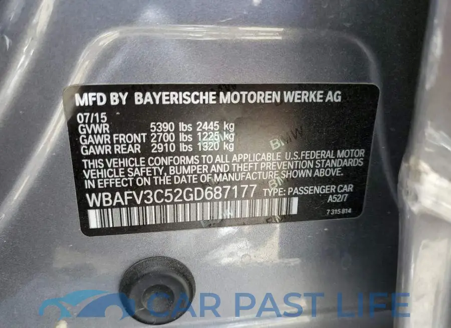WBAFV3C52GD687177# 10
