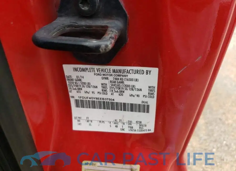 1FDUF4GY8EEB37504# 10