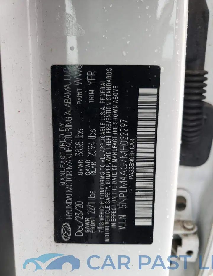 5NPLM4AG7MH022297# 12