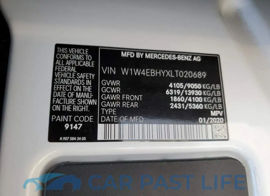 W1W4EBHYXLT020689# 12