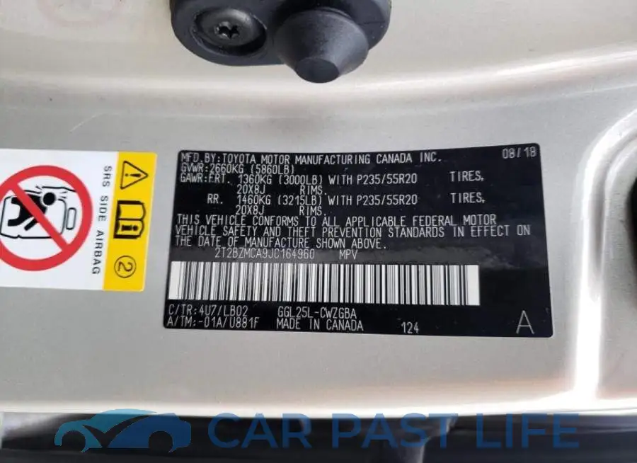 2T2BZMCA9JC164960# 13