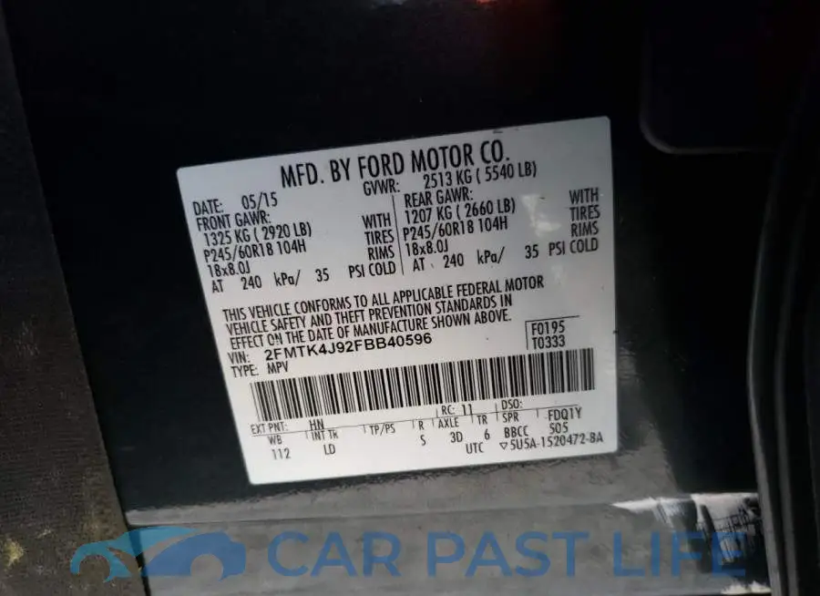 2FMTK4J92FBB40596# 10