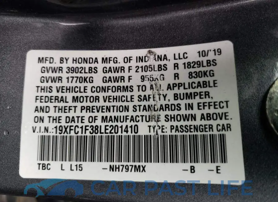 19XFC1F38LE201410# 12