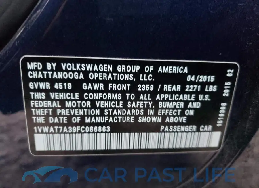 1VWAT7A39FC086863# 13