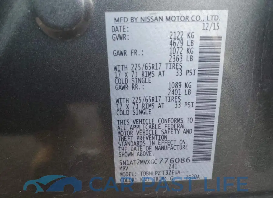 5N1AT2MVXGC776086# 14