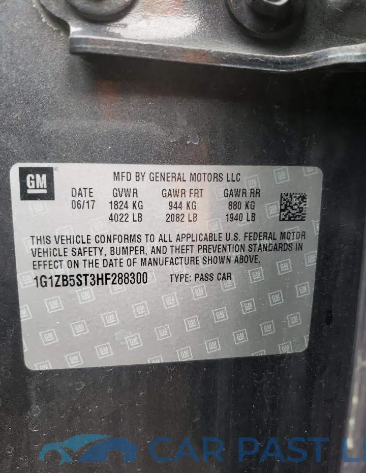 1G1ZB5ST3HF288300# 10