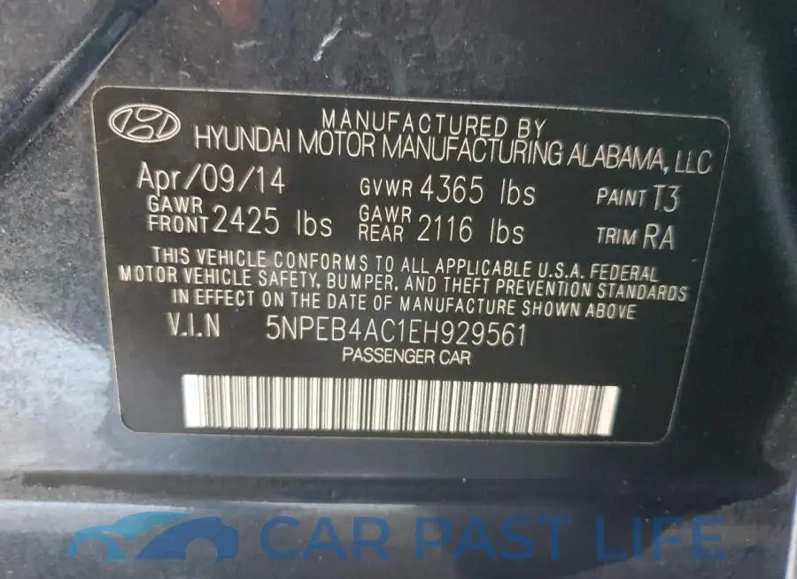 5NPEB4AC1EH929561# 13