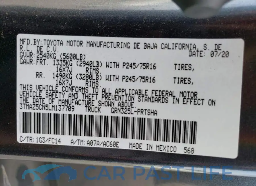 3TMAZ5CN5LM137709# 13