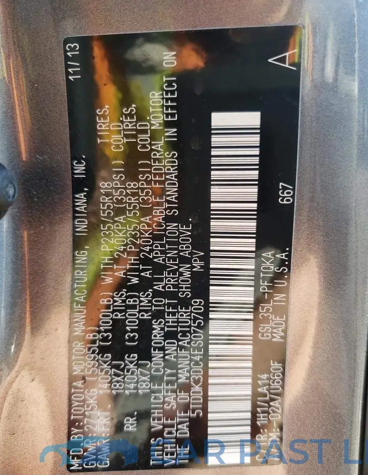 5TDDK3DC4ES075709# 10